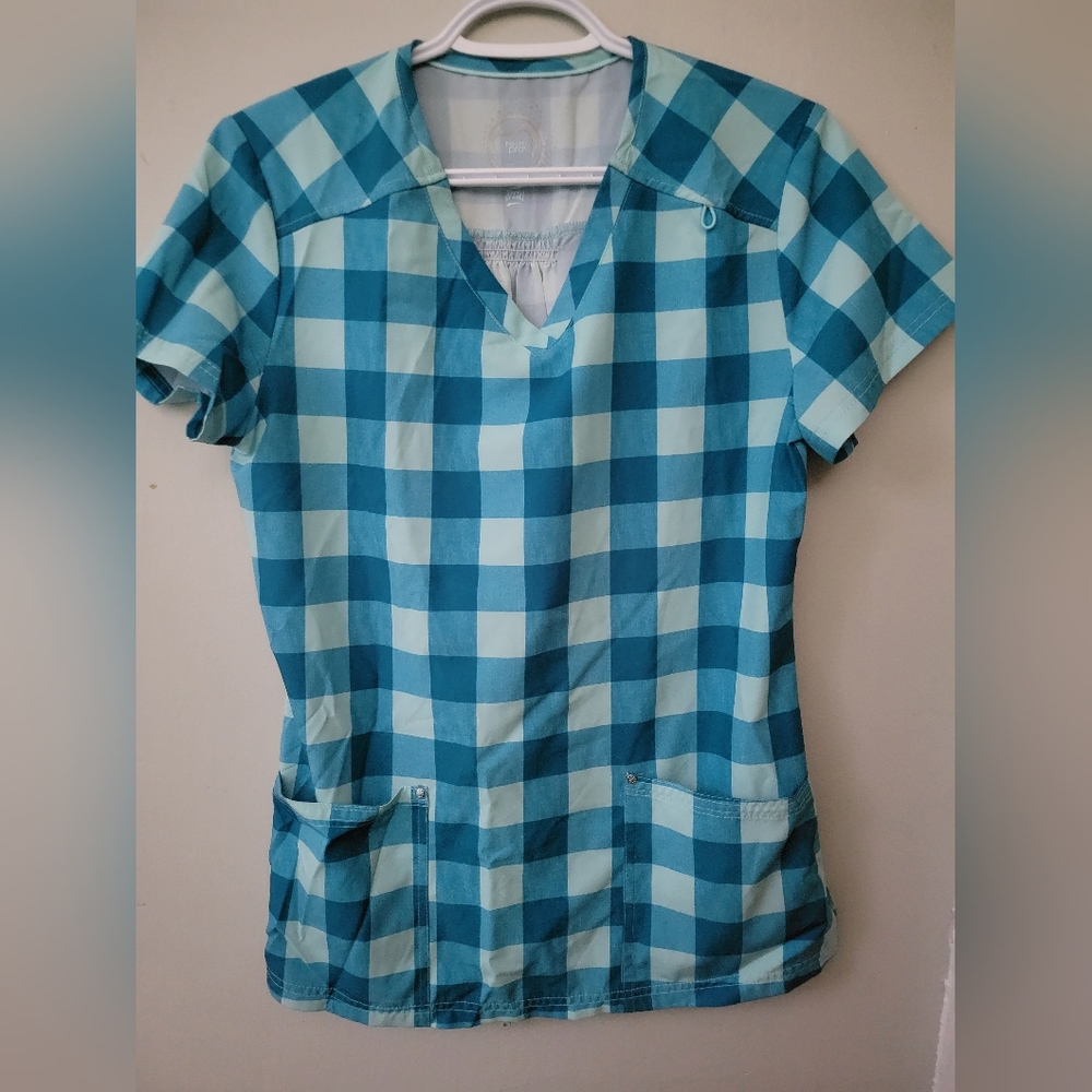 Blue scrub top